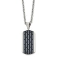 thumbnail image 1 of Stainless Steel Necklace with Pendants Chain Polished Black IP-plated Dog Tag 24in 24 inch, 1 of 4