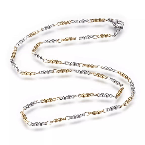Stainless Steel Necklaces Lobster Ion Plating Ip Gold 17.7 Inches 45Cm Z644