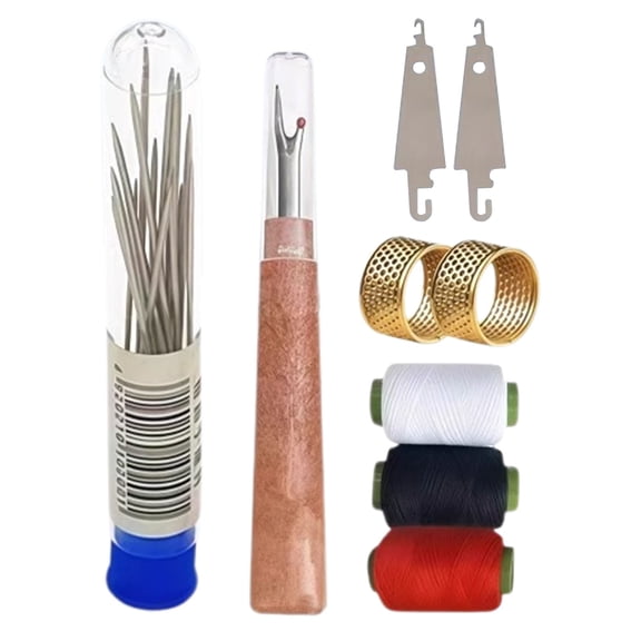Stainless Steel Needles for Hand Sewing, Big Eye Steel Sewing Needles Kit, 34 Pcs Big Eye Steel Needle Set, Friendly Products for People with Low Vision, Silver