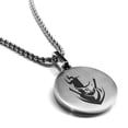 thumbnail image 1 of Stainless Steel Ninja Warrior Champion Round Medallion Pendant Necklace, 1 of 3