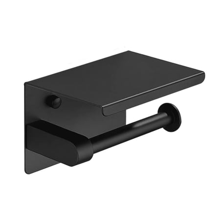 No-Drill Stainless Steel Toilet Paper Holder   Tissue Box, Wall-Mounted Bathroom Organizer - Space Saving & Durable (Bath Essential)