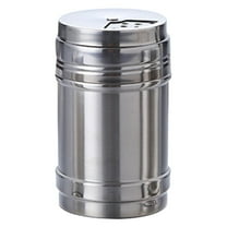 Stainless Steel Non-Magnetic Seasoning Container, Sugar Shaker Stainless Sugar Dispenser with Pour Spout Seasoning Jar Sprinkler Barbecue Seasoning Jar Pepper Bottle with Rotating Lid Shaker Cooking