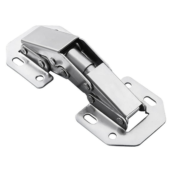 Stainless Steel Non-Slotted Cabinet Door Hinges - Durable and Quiet Cushioning Design для Smooth Opening and Closing - Easy Drill-Free Installation