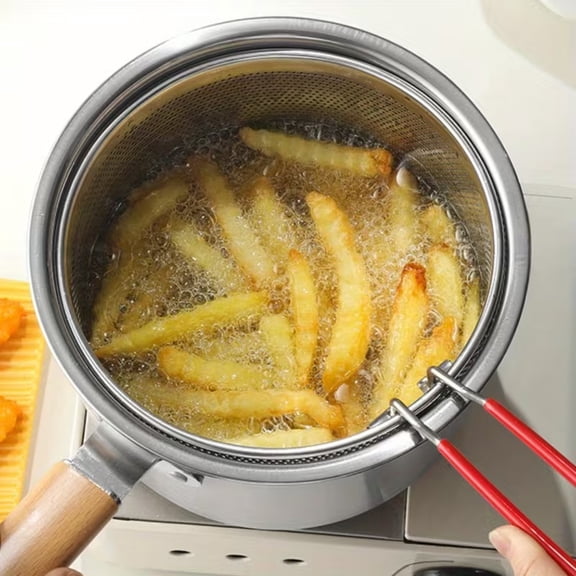Stainless Steel Non-Stick Cookware Set - Versatile Frying Pan with Glass Lid for Induction and Gas Stoves