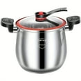 thumbnail image 1 of Stainless Steel Non-Stick Quick Cooking Saucepan, Food-Grade Large Capacity Stew & Soup Pot with Secure Lid, Induction & Gas Compatible for Fast Easy Meals, 1 of 11