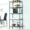 thumbnail image 1 of 5-Shelf Shelving Unit Multifunction Changeable Assembly Floor Standing Carbon Steel Storage Rack for Kitchen Bathroom Bedroom, 1 of 8