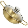 thumbnail image 1 of ifundom Stainless Steel Korean Soup Pot with Handles, Golden Cooking Pot for Kitchen, and Easy to Clean, 1 of 6