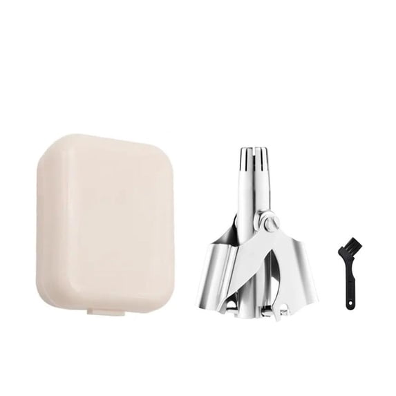 Stainless Steel Nose Hair Trimmer With Safety Guard Washable And Portable For Men