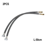 Stainless Steel Nylon Braided Tube Pipe Hose Silicone Plumbing Thermoresistant Tap Basin Faucet Sink Kitchen Bathroom G1/2