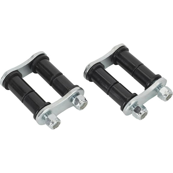 Speedway Motors Chrome Nylon Shackle Kit for 2 Inch Wide Leaf Springs, Front or Rear Fit, 1.5 Inch Bolt Center, 3/4 Inch Nylon Bushings, Pair