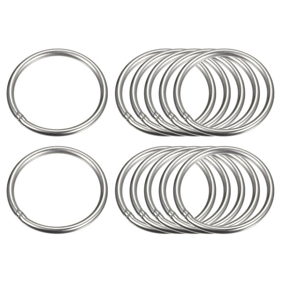 Stainless Steel O Rings, 12 Pack 60mm Outer Dia. 4mm Thick Welded O-rings