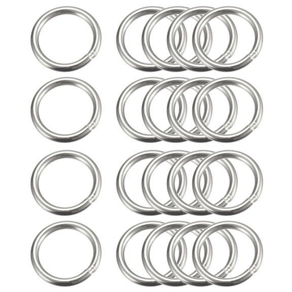 Stainless Steel O Rings, 20 Pack 40mm Outer Dia. 3mm Thickness Welded O-rings