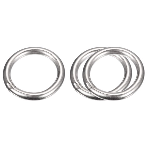 Stainless Steel O Rings, 3 Pack 60mm Outer Dia. 8mm Thick Welded O-rings