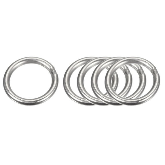Stainless Steel O Rings, 5 Pack 30mm Outer Dia. 4mm Thick Welded O-rings