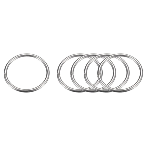 Stainless Steel O Rings, 5 Pack 80mm Outer Dia. 6mm Thickness Welded O-rings