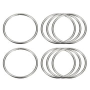 Stainless Steel O Rings, 8 Pack 50mm Outer Dia. 3mm Thick Welded O-rings