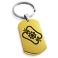 thumbnail image 1 of Tioneer Stainless Steel Obata Samurai Crest Engraved Dog Tag Keychain Keyring, 1 of 1