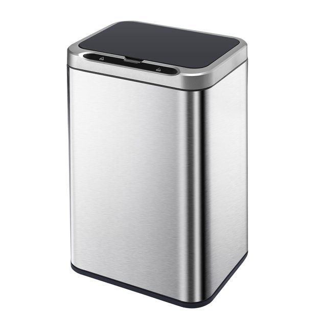Stainless Steel Office Trash Can ELPHECO 6.6 Gallon Motion Sensor