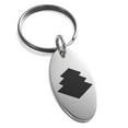 thumbnail image 1 of Tioneer Stainless Steel Ogasawara Samurai Crest Engraved Small Oval Charm Keychain Keyring, 1 of 1