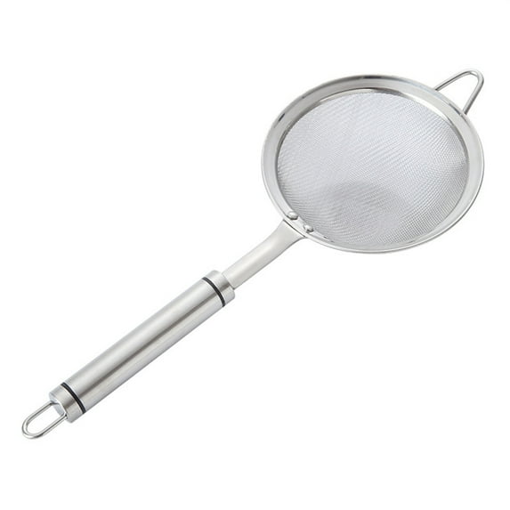 Stainless Steel Oil Colander Spoon with Fine Mesh Filter, 7.5" Skimmer Strainer for Healthy Cooking, Non-Slip Heat Resistant Handle & Dishwasher Safe for Frying, Skimming Foam, and FAJHHA