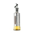 thumbnail image 1 of Stainless Steel Oil Dispenser Bottle with Measurement Scale | Automatic Opening Nozzle | 200ml/300ml/500ml Kitchen Oil & Vinegar Container | Silver, 1 of 6