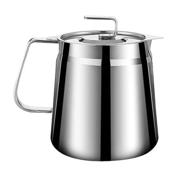 Stainless Steel Oil Filter Jugs With Precisions Mesh Strainer and Lid Efficient Kitchen Grease Container Storage Pot