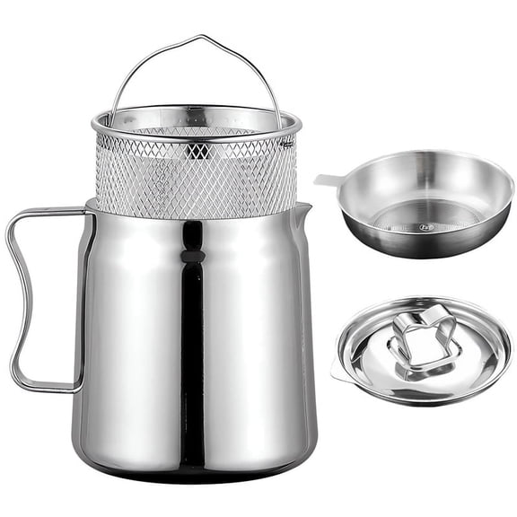 Stainless Steel Oil Filter Pot, 304 Stainless Steel Large Capacity Versatile Oil Filter , Oil Filter Tank 2L