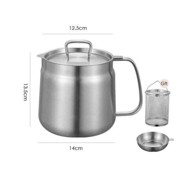 Stainless Steel Oil Filter Pot Large Capacity Oil Storage Tank Food Grade Filter