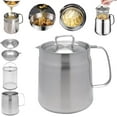 Stainless Steel Oil Filter Pot with Strainer for Kitchen, Small Deep