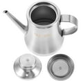 thumbnail image 1 of ifundom Stainless Steel Oil Pot with Comfortable Handle for Kitchen Grease Storage and Cooking Use, 1 of 6