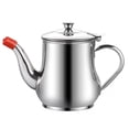thumbnail image 1 of Stainless Steel Oil Pot with Filter Strainer, Leakproof Kitchen Oil Dispenser Pot, Grease Container for Kitchen Stainless Oil Container Vinegar Cruet Cold Water Jug, 1 of 7