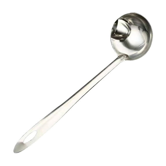 Stainless Steel Oil Separator Soup Ladle Gravy Food Fat Separator Skimmer Spoon Grease Strainer Separater Hot Pot Oil Filter Spoon For Home Kitchen And Cooking,Soup Colander