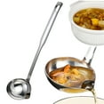 thumbnail image 1 of Stainless Steel Oil Separator Spoon - Soup Skimmer Strainer With Wooden Handle For Kitchen Cooking Utensils (Small), 1 of 8