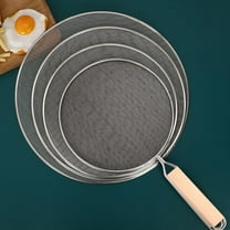 Stainless Steel Oil Splatter Screen Frying Pan Mesh Guard Kitchen Cooking Handle 21Cm YIWEI