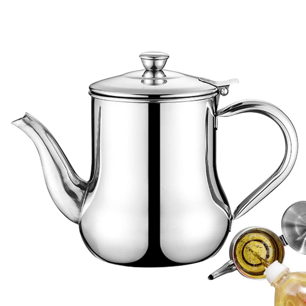 Straining Pot Tea Stainless Steel Oil Strainer Pot | Oil Dispenser With Removable ...