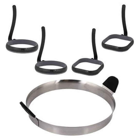 Stainless Steel Omelette and Egg Rings: Dishwasher-Safe, Heat-Resistant, Grill Cookware Set
