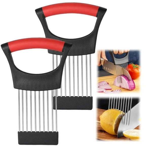 Stainless Steel Onion Holder for Slicing,Onion Slicer Holder,Onion Cutter for Slicing of Onions,Tomatoes,Avocados,Eggs and Other Vegetables,KItchen Utensils Onion Holder for Slicing