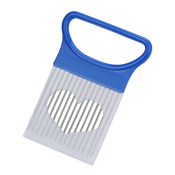 Stainless Steel Onion Slicer Fork & Vegetable Cutting Aid Holder Guide, Safe Slicing Cutter With Non-Slip Handle For Tomato & Kitchen Vegetable Prep, Sharp Blades For Efficient