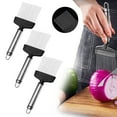 thumbnail image 1 of Stainless Steel Onion Slicer, Multifunctional Kitchen Onion Holder for Slicing, Large Onion Cutter Vegetable Chopper, Easy-Clean Kitchen Slicer Assistant with Neat Guide & Tenderizer, 3Pcs, 1 of 9