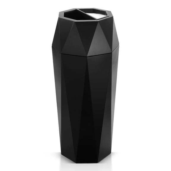 Stainless Steel Open Top Commercial Trash Can, 7 Gallon Capacity, For Patio Restaurant Office Lobby