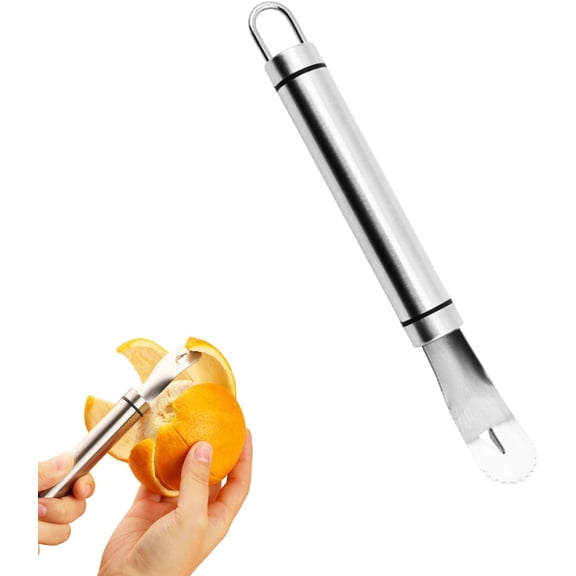 Stainless Steel Orange PeelerGrapefruit PeelerEasy to Peel, Long Handle Orange Citrus Peeler Tool, Triangular,Blade, Zigzag,Shovel Orange Peeler Gadgetr (1PCS)