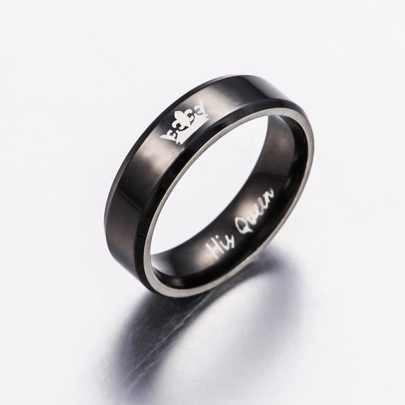 Crown Ornaments for Couples Wedding Gift Stainless Steel Rings European American Matching Jewelry His Queen Her King Bands Individually Packaged