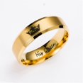 thumbnail image 1 of Crown Ornaments for Couples Wedding Gift Stainless Steel Rings European American Matching Jewelry His Queen Her King Bands Individually Packaged, 1 of 2