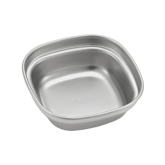 Stainless Steel Outdoor Camping Tray with Compartment Dish for Portable Practical Tableware and Hiking