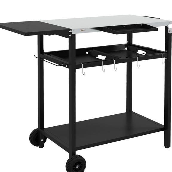 Stainless Steel Outdoor Cart / Suitable for Grilling / Portable Plate Service