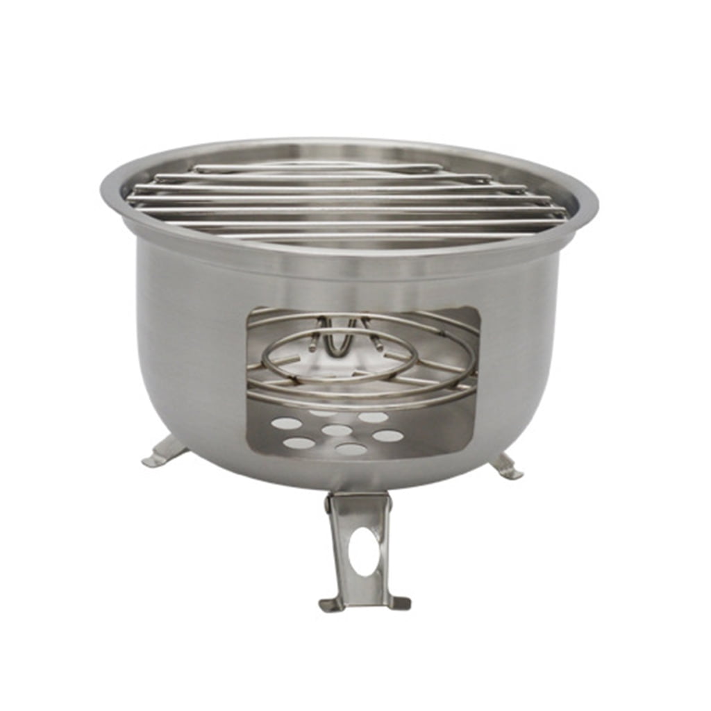 Stainless Steel Outdoor Cooking Stove Practical Backpacking Wood Burning Stove