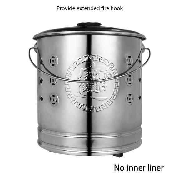 Stainless Steel Outdoor Incinerator, 10.34x10.34x11.7 in, Safe Waste Disposal for Paper and Leaves, Ideal for Garden and Campsite Use