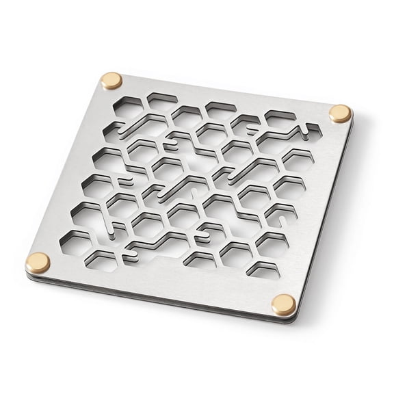 Stainless Steel Outdoor Kitchen Trivet, Double Layer Ventilated Rustproof Cooling Mat with Brass Fasteners