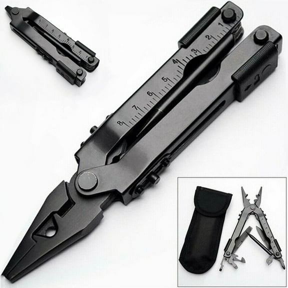 Stainless Steel Outdoor Survival Multi Tool Plier 13 in 1 Compact Pocket Knife