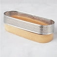 thumbnail image 1 of Stainless Steel Oval Cake Mould Non Stick Perforated Baking Tool for Chefs and Home, 1 of 3